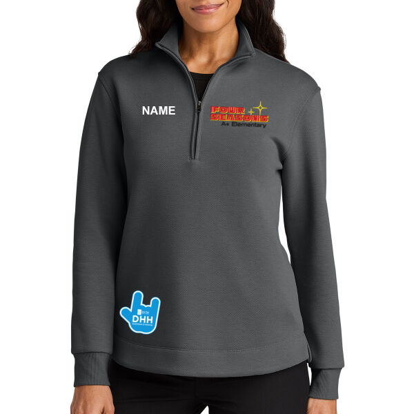 Port Authority - Women's Wearever Sugnature Double Pique 1/4 Zip - Embroidered & Printed Logos **Add Name for $5! ** Thumbnail