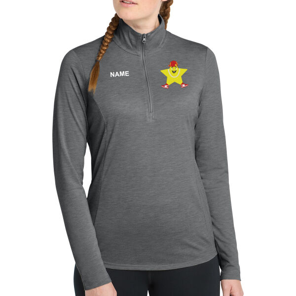 Sport-Tek - Women's PosiCharge Tri-Blend Wicking 1/4 Zip Pullover - Embroidered & Printed Logos **Add Name for $5! ** Thumbnail