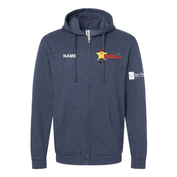 Tultex - Unisex Full-Zip Hooded Sweatshirt - Printed Logos **Add Name for $5! ** Thumbnail