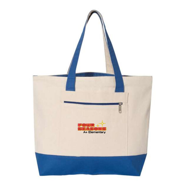 Q-Tees - 19L Zippered Tote - Embroidered Logo Thumbnail