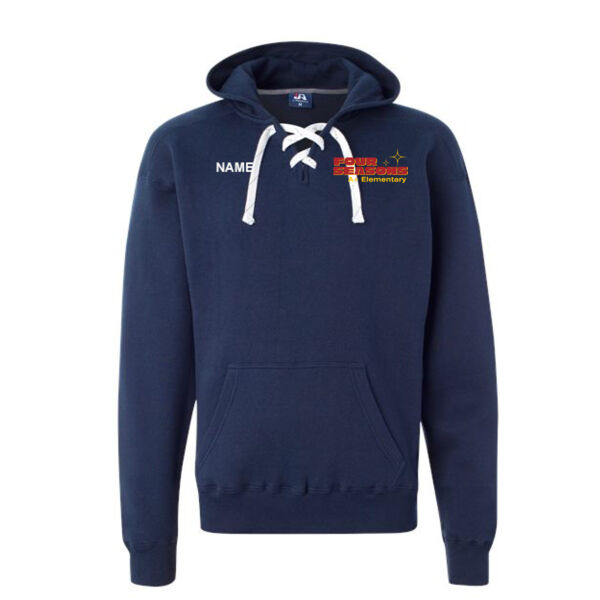 J.America - Men's Sport Lace Hooded Sweatshirt - Printed Logos **Add Name for $5! ** Thumbnail