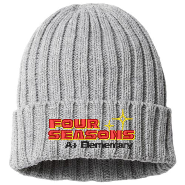 Atlantis Headwear - Sustainable Cable Knit Cuffed Beanie - Embroidered Logo Thumbnail