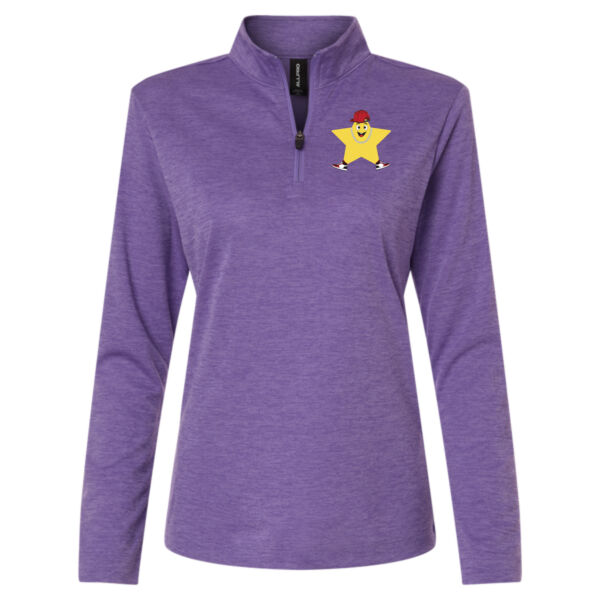 AllPro - Women's Pro-Lock Performance Mélange Quarter-Zip Pullover - Printed Logo Thumbnail