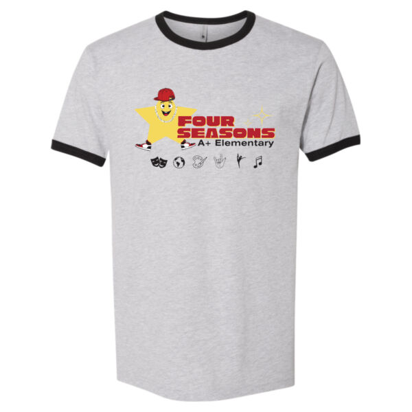 Next Level - Unisex Cotton Ringer T-Shirt - Printed Logo Thumbnail