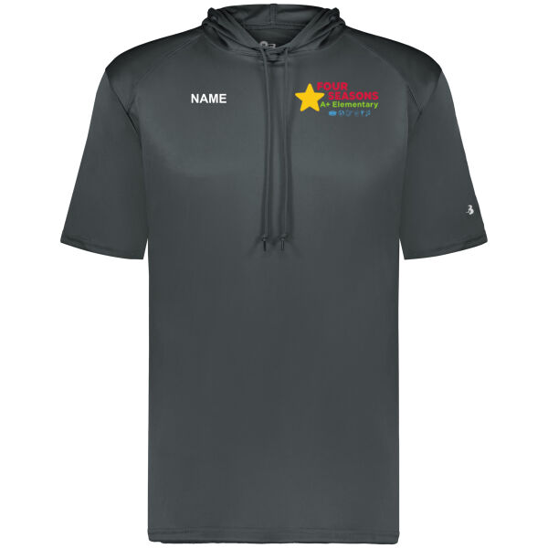 Badger Sport - B-Core Short Sleeve Hoodie - Embroidered Logo **Add Name For $5** Thumbnail