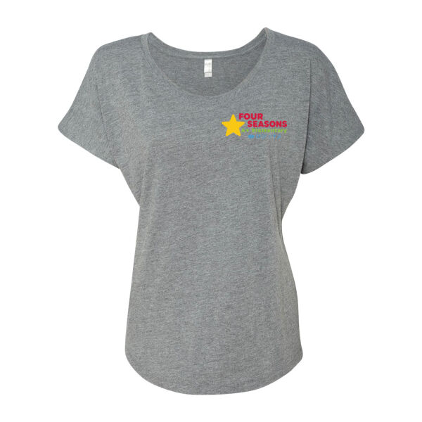 Next Level - Women’s Triblend Dolman T-Shirt -  Printed Logo Thumbnail