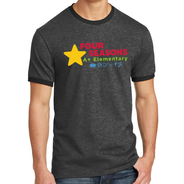Port & Co® Core Cotton Ringer Tee - Printed Logo Thumbnail